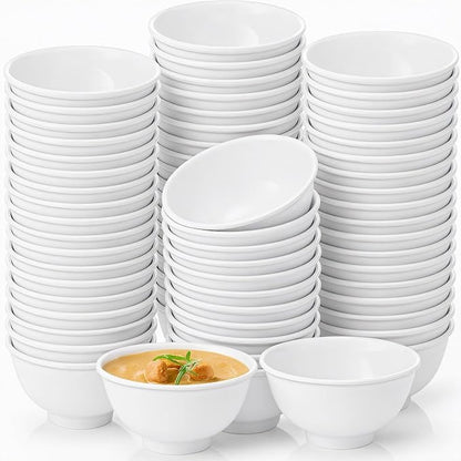 Tioncy 100 Pcs Bowls Set Unbreakable Dessert Soup Salad Bowls by Tioncy