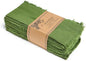 ACCENTHOME Olive Green Cotton Linen Napkin Set of 6 - 18x18 inch Dinner Napkins - Washable Soft Premium Hotel Quality Reusable Napkins Perfect for Family Dinners, Weddings & Everyday Use