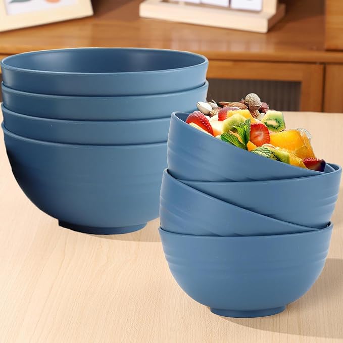 Unbreakable Wheat Straw Cereal Bowls Set of 4, 24 OZ Microwave and Dishwasher - Image 5