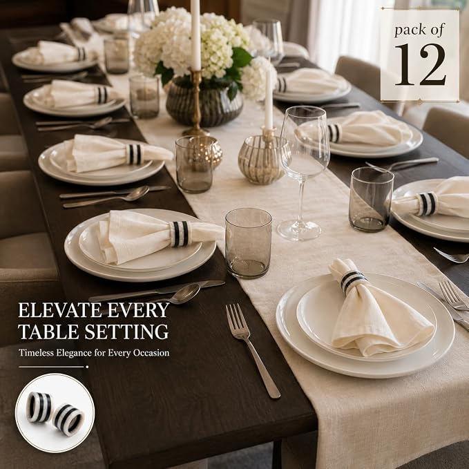 Epoxy Resin Napkin Rings, rust-resistant, lightweight, everyday dining - Image 7