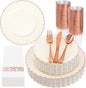 YOUBET 175PCS Ivory Scalloped Plastic Plates by YOUBET