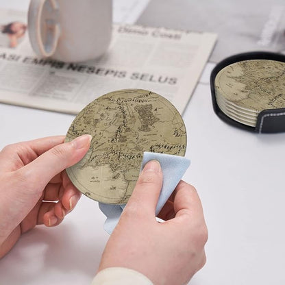 SEPTYK Middle Earth Map Pattern Coasters - Image 6