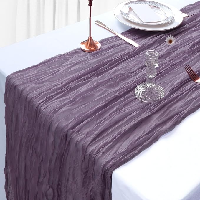 6 Pack Grape Purple Cheesecloth Table Runner 10Ft Gauze Cheese Cloth Table - Image 4