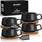 MIAMIO - Cappuccino Cup Set of 4, Wide - Luxe | Ceramic cappuccino cups and by MIAMIO