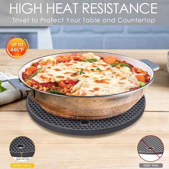 Silicone Trivet Mats, 4 Pack Silicone Pot Holders - Image 2