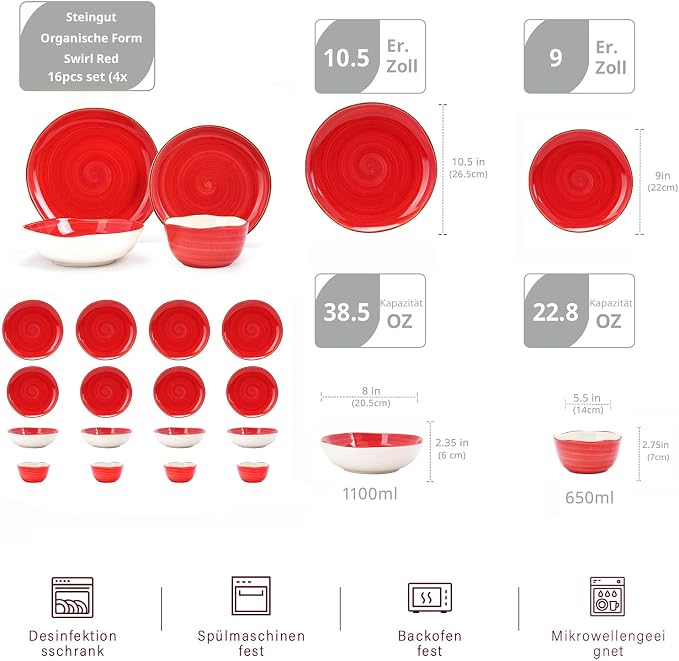 Highland 16-Piece Dinnerware Set Service - Image 2