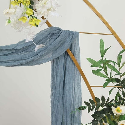 Efavormart 20ft Dusty Blue Gauze Cheesecloth Wedding Arch Drapery Fabric - Image 6