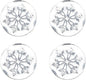 Park Designs Snowflake Napkin Ring Set of 4 | Rustic White Metal Napkin Holders with Embossed Winter Motif | Farmhouse & Christmas Table Decor