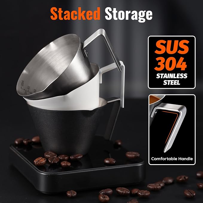 YARRAMATE 10 Pack Stainless Steel Espresso Shot Cup, 3.4oz | Heat Insulated Grip - Image 5
