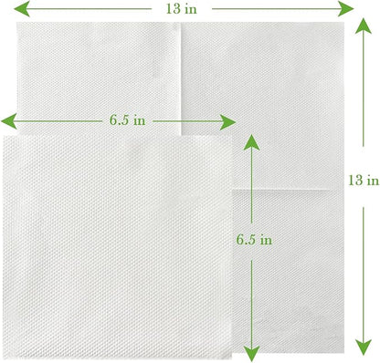 ECOLipak Lunch Napkins Bulk, 1000 Count Everyday Paper Napkins, 6.5×6.5 Inch Folded, 2-Ply Soft And Absorbent for Dinner, Gathering, Bar, Restaurants(13×13 Inch Unfolded)