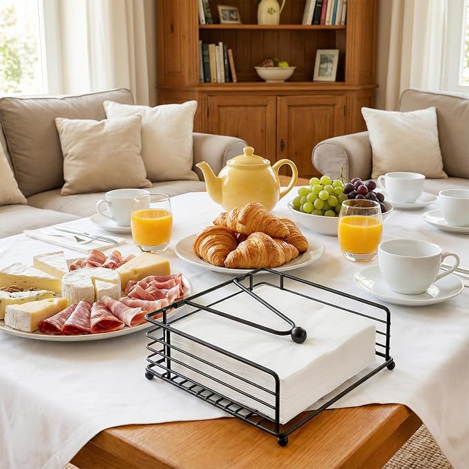 4 PCS Black Metal Napkin Holders - Image 6