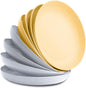 8-Pack Reusable Wheat Straw Plates Set by NookTheory