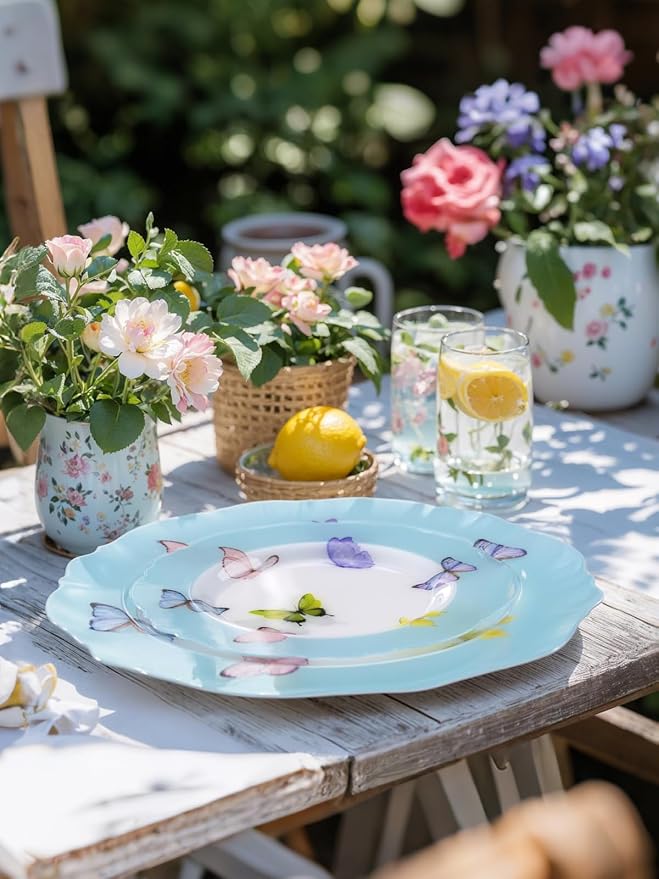 20PCS Blue Butterfly Plates - Image 4