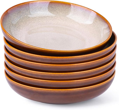 LERATIO Large Pasta Bowls, 38oz Ceramic Pasta Bowls, 9.0" Reactive Glaze Pasta by LeRatio