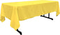 LA Linen Polyester Poplin Washable Rectangular Tablecloth, Stain and Wrinkle Resistant Table Cover 60x120, Fabric Table Cloth for Dinning, Kitchen, Party, Holiday 60 by 120-Inch, Yellow Light