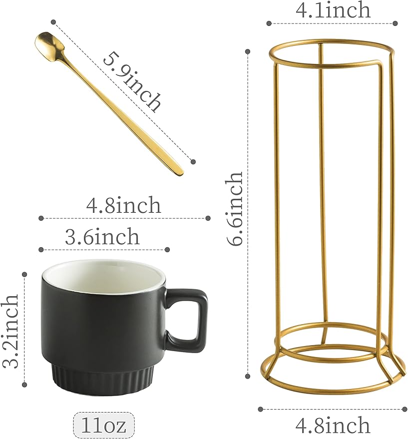 Miamolo Stackable Coffee Mugs - Image 3