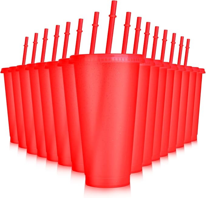 Hxezoc 16 Pieces Reusable Cups by Hxezoc