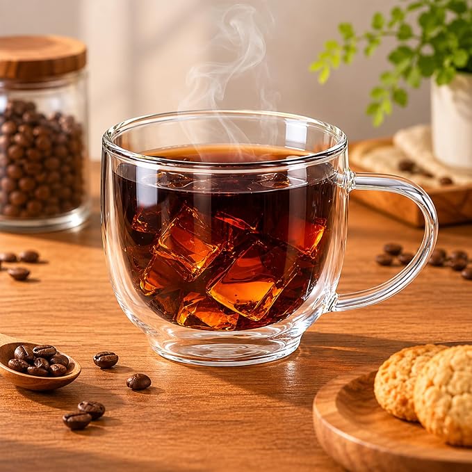Double Wall Glass Coffee Mugs - Image 4