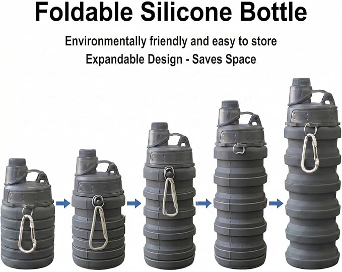 Collapsible Water Bottles Travel water bottle Sports Portable Sport Water - Image 2