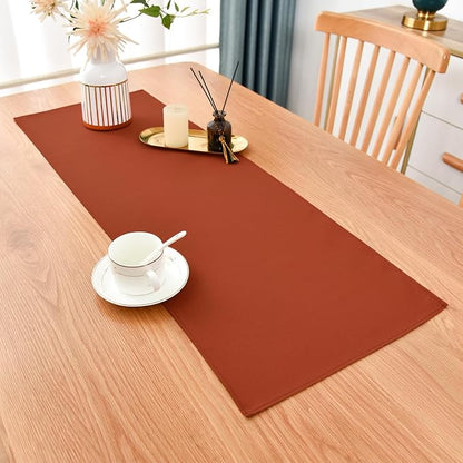 Wolkemer Farmhouse Rust Table Runner Small Short Table Runners 36 Inches | - Image 2