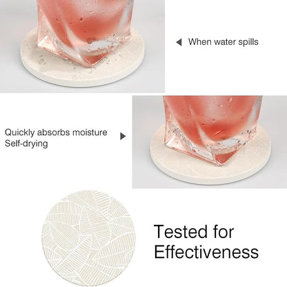 Ceramic Absorbent Table Coasters Set of 2 - Image 4