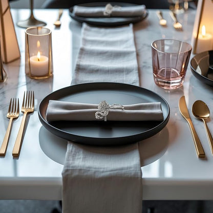 Decozen Set of 8 Silver Napkin Rings in Flamingo Design Festive Table Decor Setting for Holiday Wedding, Birthday, Kitchen, Home Decor Housewarming Gift - Mothers Day Decorations