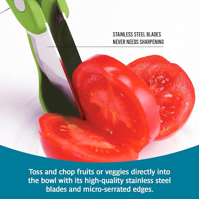Trudeau Toss and Chop Salad Tongs, Stainless Steel - Image 3