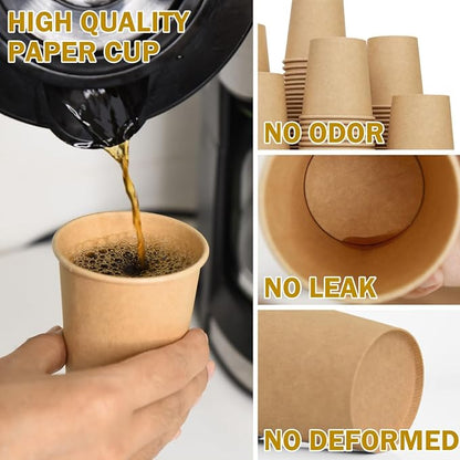 Vumdua 300 Pcs 6 oz Kraft Paper Cups - Image 3