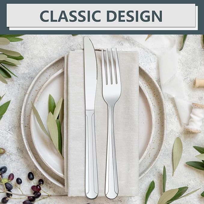 BEWOS 24-Piece 9-Inch Dinner Knives - Image 6