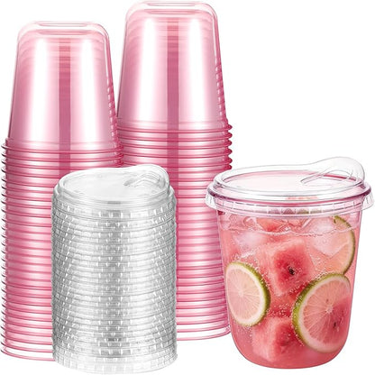 Baderke 50 Pcs Round Bottom Plastic Cups by Baderke