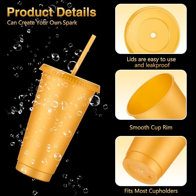 Amyhill 12 Pcs Reusable Glitter Cups - Image 3