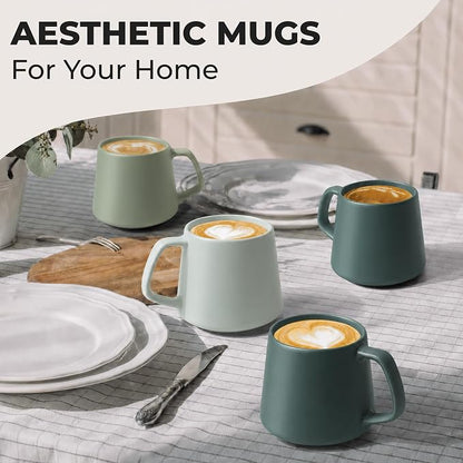 MIAMIO - Coffee Mugs Set of 4, Large - Luxe | Large Ceramic Coffee Mugs - Image 3