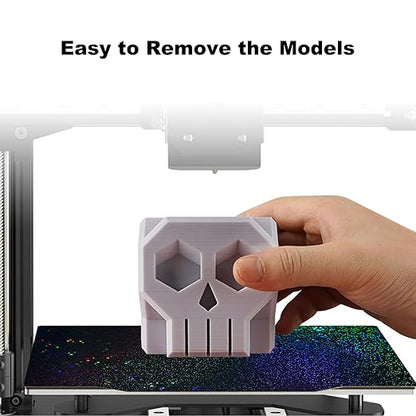 PEY PEI Build Plate for Bambu Lab X1/P1P/P1S/A1 3D Printers, Smooth Colorful Starry PEY+ Textured PEI Build Plate PEI Sheet, Spring Steel Flexible Platform,257x257mm Bambu Labs Heated Bed