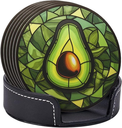 Avocado Coasters for Drinks by petloverdoglovercommunity