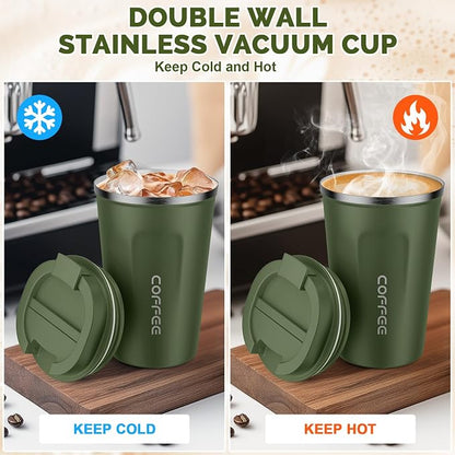 MOMSIV 12oz Travel Coffee Mug, Insulated Coffee Cup - Image 5