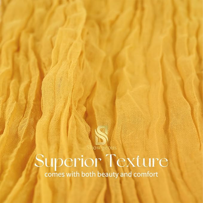 Showgeous 18 Pack Gold Cheesecloth Table Runner, 17 x 108 Inches | Boho - Image 4