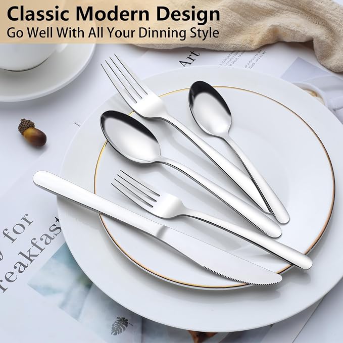 Pleafind 65-Piece Silverware Set - Image 6