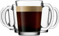 Godinger Coffee Mugs, Italian Made Glass Coffee Mug, Hot Beverage Tea Cups by Godinger