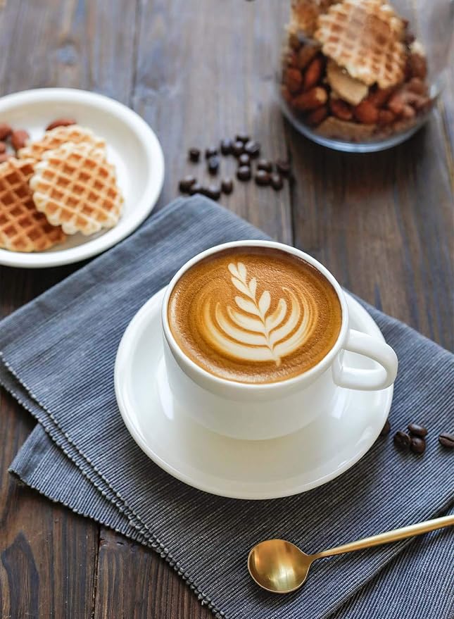 Sweese 8 Ounce Porcelain Stackable Cappuccino Cups - Image 7