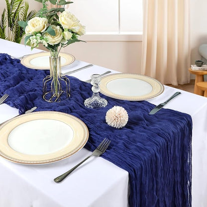 6 Pack 10Ft Royal Blue Cheesecloth Table Runner 23 x 120 Inch | Gauze Rustic - Image 2