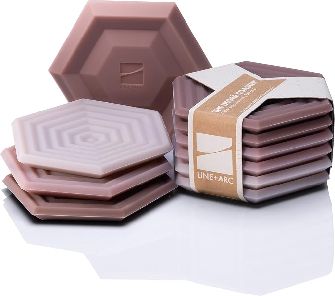 LINE+ARC Silicone Coasters feat. in NYT WireCutter | Waterproof, anti-stain by LINEARC