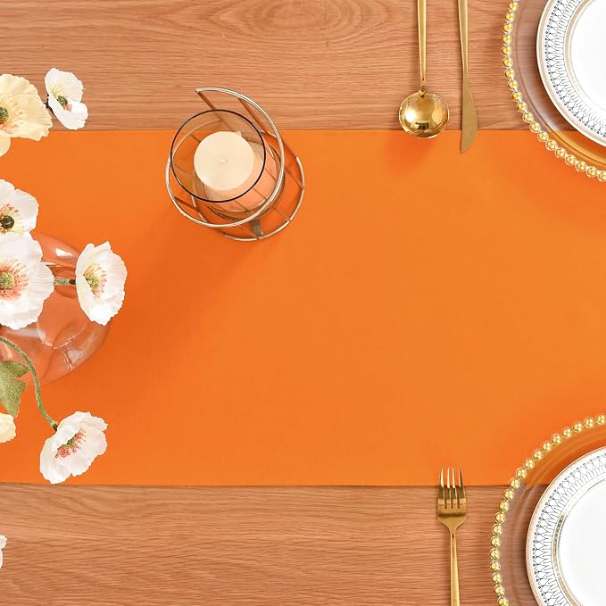 Faux Linen Table Runner Water Resistant 13 x 48 in, Coffee Table Runner - Image 7