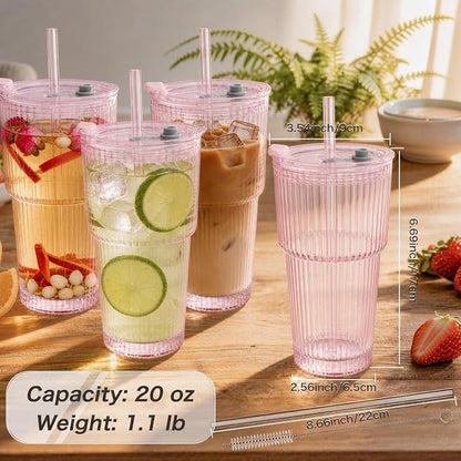 20oz Iced Coffee Cups with Lids - Image 5