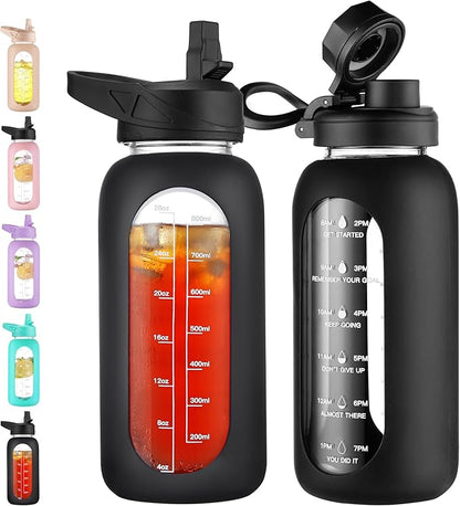 CIVAGO 32 oz Glass Water Bottle by CIVAGO