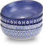 Selamica Ceramic Pasta Bowls Set of 4, Large Salad Bowls, Stackable Serving by Selamica