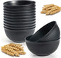 12-Pack of 24 oz Unbreakable Cereal Bowls, Reusable Plastic Lightweight Bowls by LIANGKEN