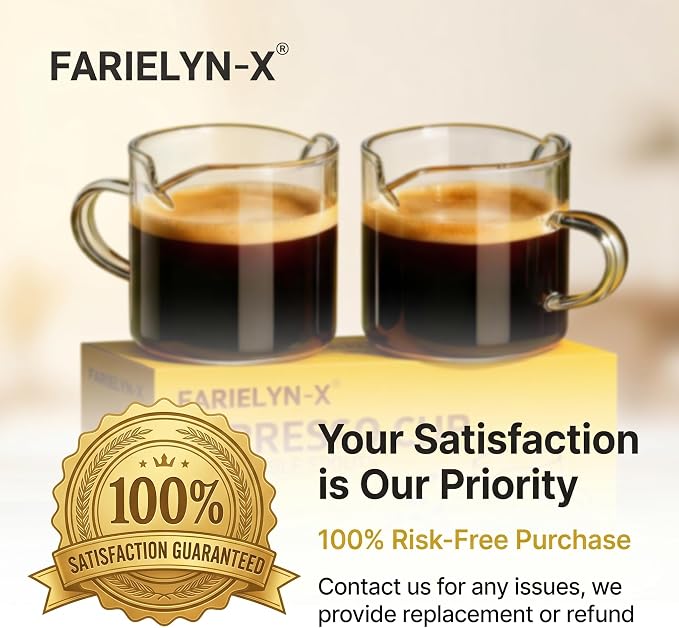 Farielyn-X® 5 OZ Espresso Cups Set of 2, Double Spouts Cups, Shot Glasses - Image 8