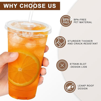 Lamosi 300 Pack 24 oz Plastic Coffee Cups - Image 3
