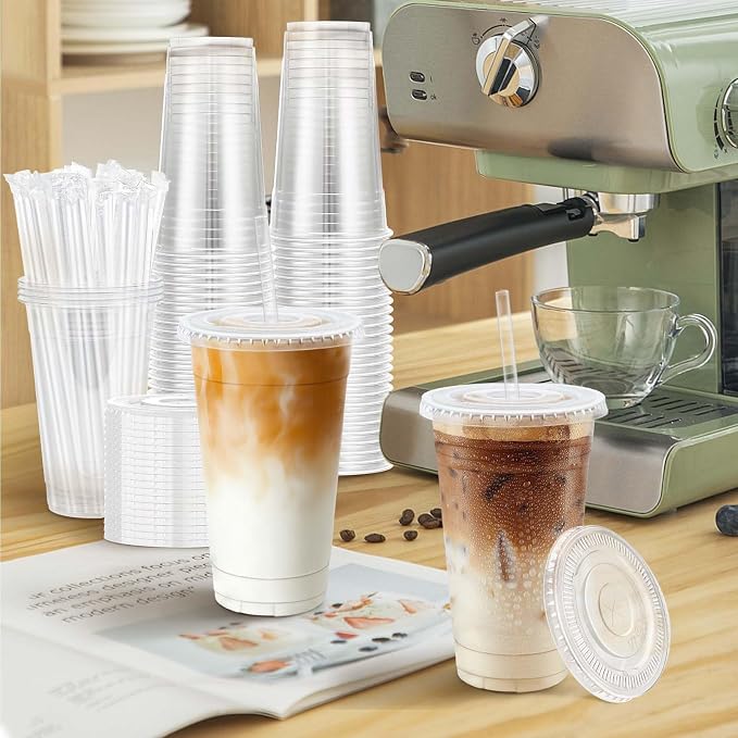 Clawsoff 500 Pack 20 oz Disposable Clear Plastic Cups - Image 7