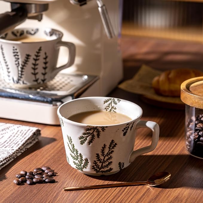 Mug Set of 2 Coffee Mugs Set 11 Ounce, Porcelain Cups - Image 7